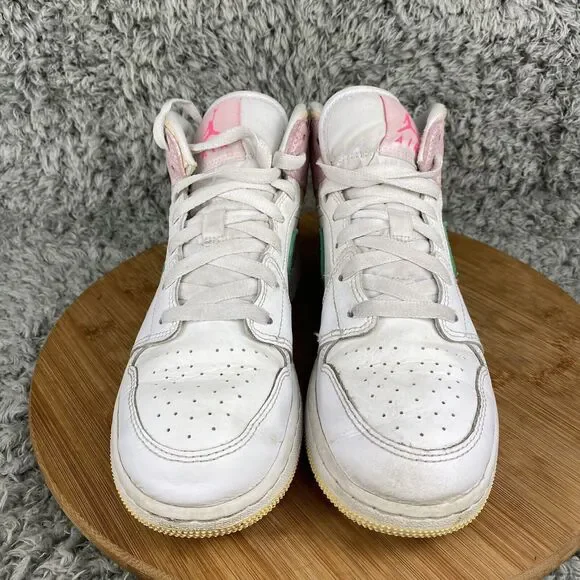 Nike Air Jordan Mid SE Sneakers GS Paint Drip Ice Cream Size Y